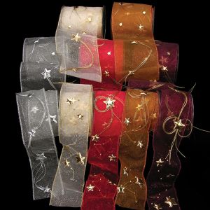Wired Sheer Organza "Galaxis" Ribbon