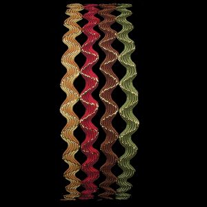 Woven Edge Rick-Rack with Gold Ribbon