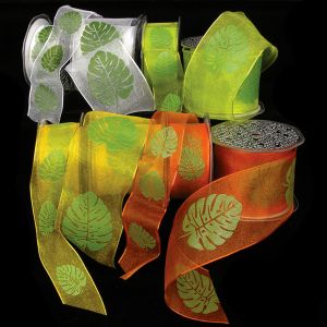Wire Edge Rubber Tree Ribbon