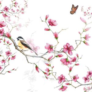 Bird & Blossom White Design
