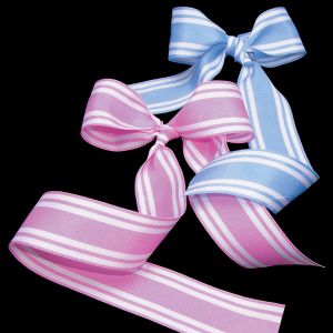Striped Woven Grosgrain Ribbon
