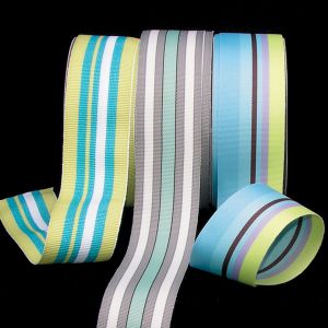 Striped Woven Grosgrain Ribbon
