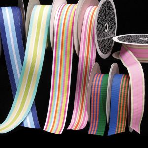 Striped Woven Grosgrain Ribbon