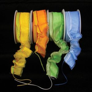 French Wired Taffeta "Plage" Ribbon