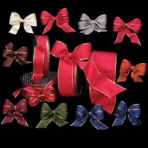 Gold Wired & Silver Wired Taffeta Ribbon 