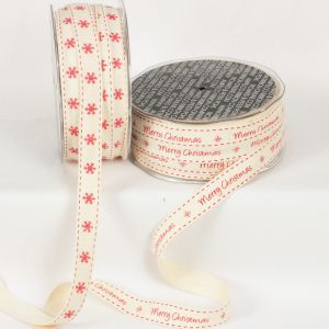 Woven Edge with Print Ribbon