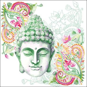 Buddha Head Green Design