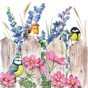Birds on Fence Design