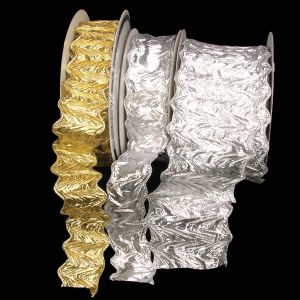 Wire Edge Wavy Lame Zanzibar Ribbon
