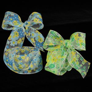 Wired Sheer Spring Meadow Ribbon