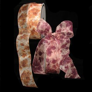 French Wired Sheer Ivy Ribbon