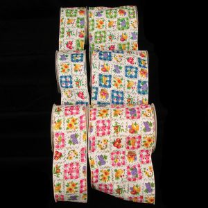 Wire Edge Print "Fruitas" Ribbon