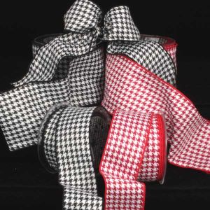 Wired Houndstooth Ribbon