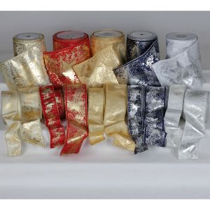 Wired Grosgrain with Star Print Ribbon