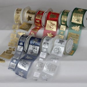 Organza Print German Christmas Ribbon