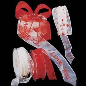 Organza With Hearts or I Love You Ribbon