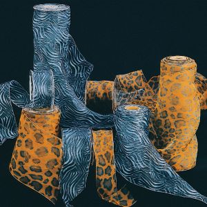 Wired Sheer Print "Wild Cat" &  "Zebra" Ribbon