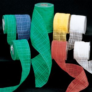 Wired Sheer Solid Check Ribbon