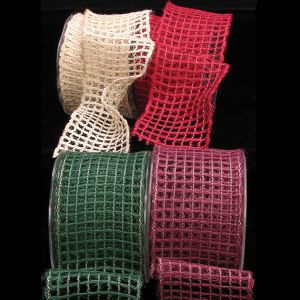 Wired Jute Mesh Ribbon 