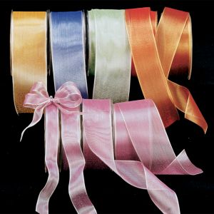 French Wire Edge Metallic Fine Rain Ribbon