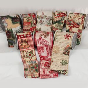 Gobelin Tapestry Holiday Print Ribbon
