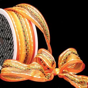 French Wired Semi Sheer Pleury Ribbon