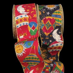 Wire Edge Hot Air Balloons Ribbon