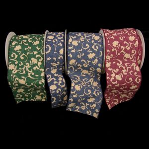 Wired Edge Cotton Ribbon "Lattice" Ribbon