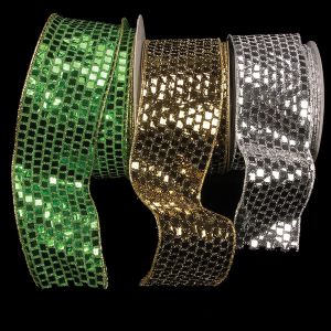 Wire Edge Fabric Bright Night Ribbon