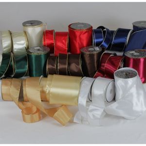 Wired Metallic Edge Satin Ribbon