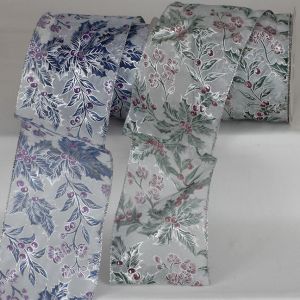 Wired Sheer Gold Print Mistletoe