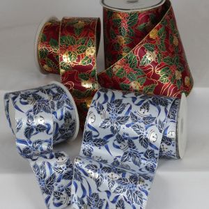 Wired Satin Holiday X-mas Bells Print
