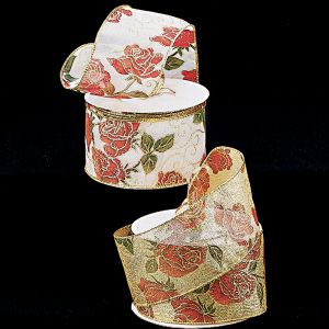 Wired Sheer "Rose" Ribbon