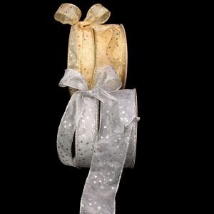Wired Sheer Mini Stars Ribbon