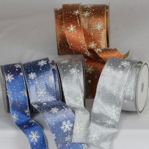 Wired Holo Lame Winter Wonder Ribbon