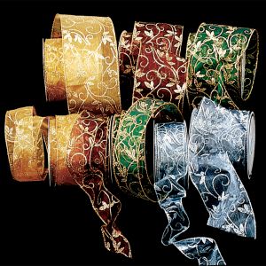 Wired Sheer "Kampai Swirl" Ribbon