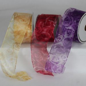 Wired Organza Print Roses