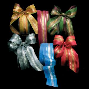 French Wired Elegant Stripe Ribbon