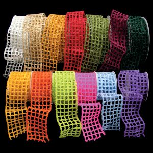 Wired Open Chenille Netting Ribbon