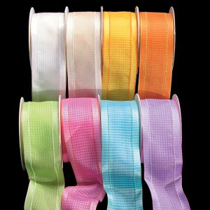 French Wired Fine Square Taft Ribbon