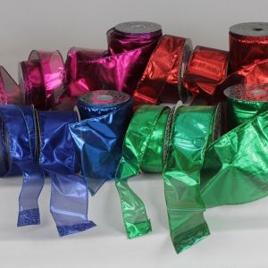 Wire Edge Fine Lame Ariel Ribbon