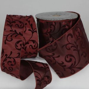 Wired Luxury Satin "swirl" Burgundy
