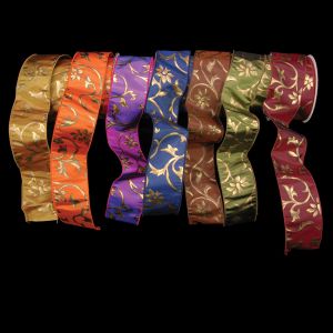 Wired Elegant Taffeta Swirl Ribbon