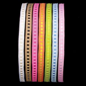 Wired Woven Mini Blocks Ribbon