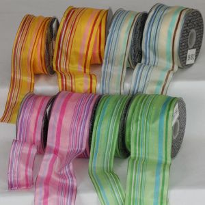 Wired Sheer Stripe Campari