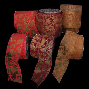 Wired Sheer with Felt Decor Ribbon
