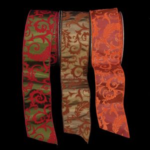 Wired Velvet Glitter Swirl Ribbon