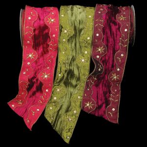 Wired Velvet Darjeling with Diamonds Ribbon