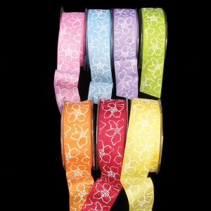 Wired Taffeta Print Tokyo Ribbon