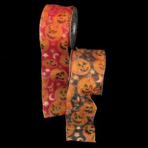 Wired Sheer "Happy Pumpkin" Ribbon